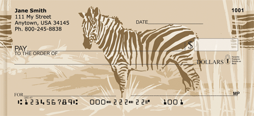 African Zebra Personal Checks