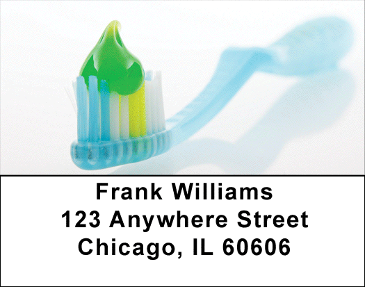 Clean Mouth In Aqua Toothbrush Address Labels