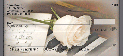 Music roses And Romance Personal Checks