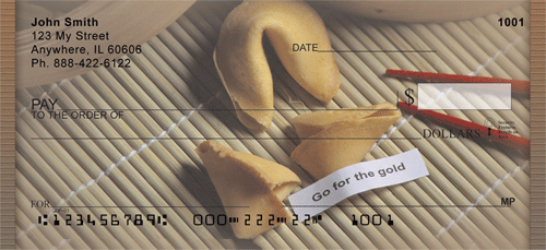 Go For The Gold Fortune Cookie Personal Checks