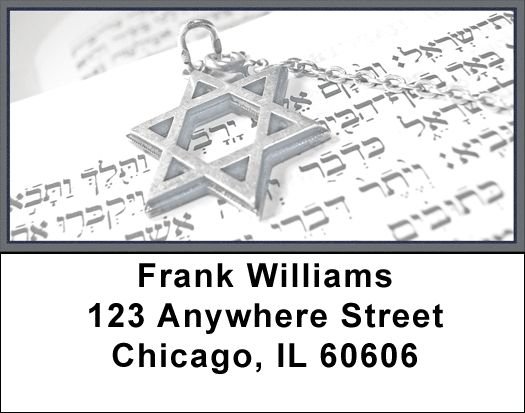 Star Of David Address Labels