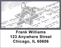 Star Of David Address Labels