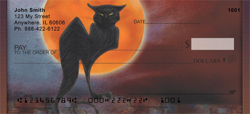 Full Moons And Black Cats Personal Checks
