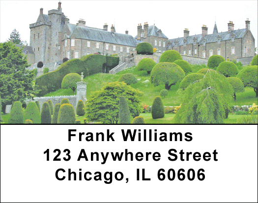 European Castles Topiary Gardens Address Labels