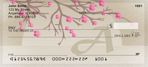Cherry Blossom Serenity - A Monogram Personal Checks