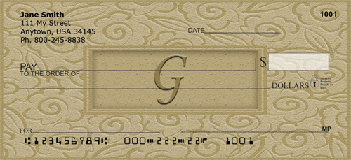 Golden Carved Monogram - G Personal Checks
