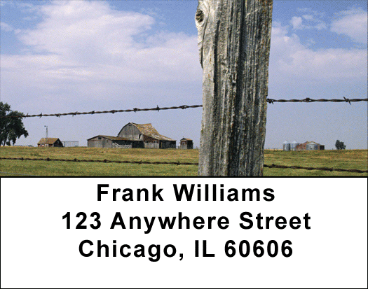 Barbed Wire Fences Address Labels