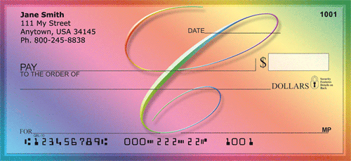 Rainbow Art Monogram - C Personal Checks