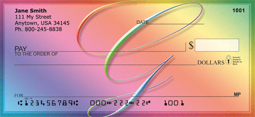 Rainbow Art Monogram - G Personal Checks