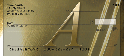 Solid Gold Monograms - A Personal Checks