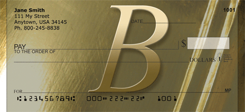 Solid Gold Monograms - B Personal Checks