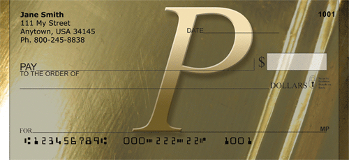Solid Gold Monograms - P Personal Checks