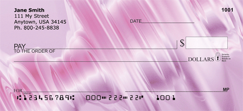 Spinning Pink Personal Checks