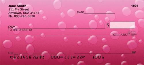 Drops On Hot Color Personal Checks