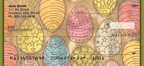 Ornate Egg Art Personal Checks