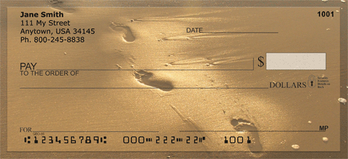 Footprints In The Golden Sand Personal Checks