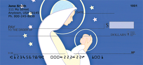 Mary And Baby Jesus Personal Checks