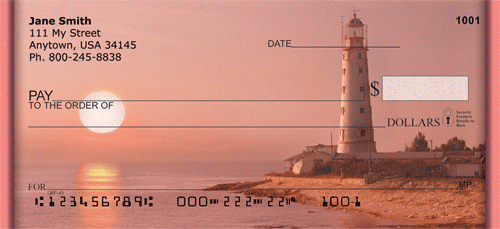 Lighthouses At Dusk Personal Checks