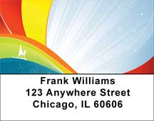 Windsurfing Abstract Address Labels