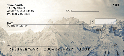 Snow Covered Mountain Tops Personal Checks