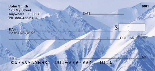 Snowy Mountain Tops Personal Checks