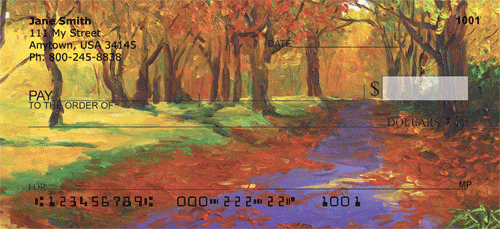 Fall Landscape Painting Personal Checks
