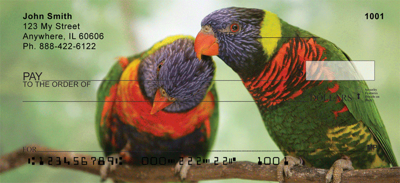 Love Birds In The Tropics Personal Checks