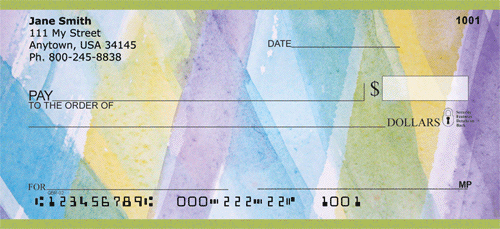 Abstraction In Watercolor Personal Checks
