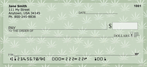 Marijuana Leaf Pattern Checks
