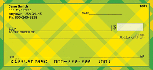 Colorful Plaids And Dots Personal Checks