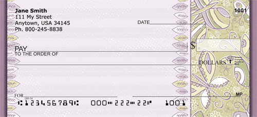 Feathers And Butterflies Personal Checks