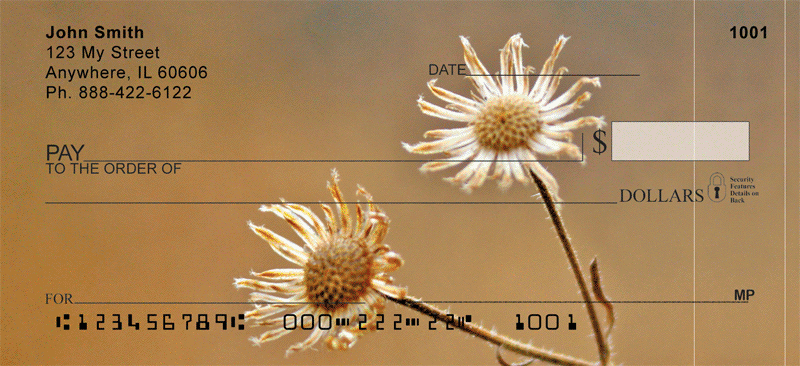 Dried Flowers Personal Checks