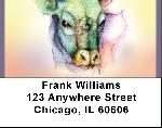 Farm Animals In Watercolor Address Labels