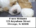Sleepy Cocker Spaniel Puppy Address Labels