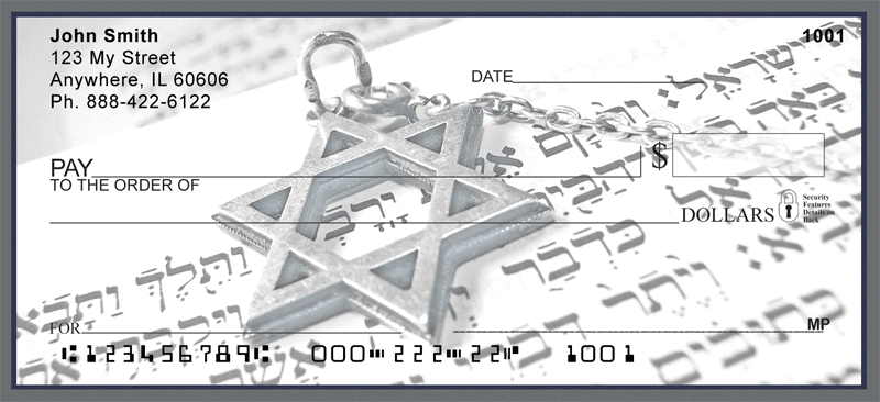 Star Of David Personal Checks