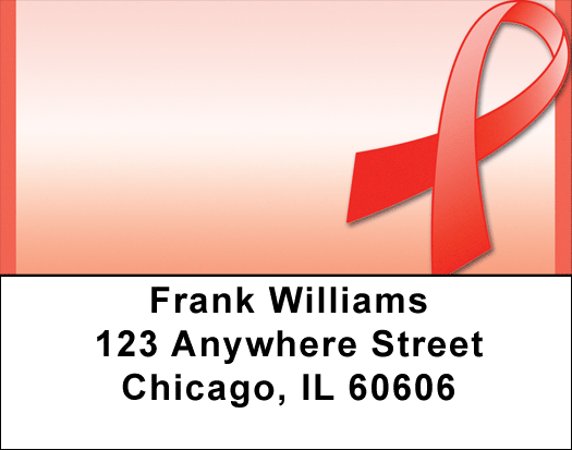 AIDS Red Ribbon Address Labels