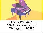 Pop 'Art Grand Piano Address Labels