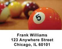 Billiards Address Labels
