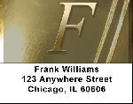 Solid Gold Monograms - F Address Labels
