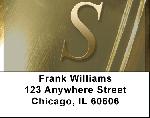 Solid Gold Monograms - S Address Labels