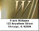 Solid Gold Monograms - W Address Labels