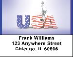 Patriotic USA Address Labels