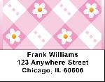 Daisies On Gingham Address Labels