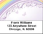 Butterflies And Filigree Rainbows Address Labels