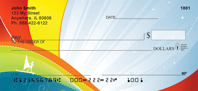 Windsurfing Abstract Personal Checks