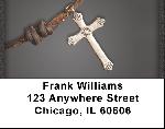 Vintage Cross Address Labels