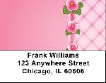 Pink Plaids And Flowers Address Labels