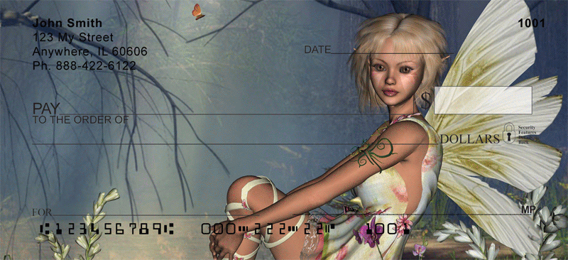 Mystical Garden Fairies Personal Checks