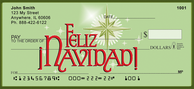 Feliz iNavidad Personal Checks