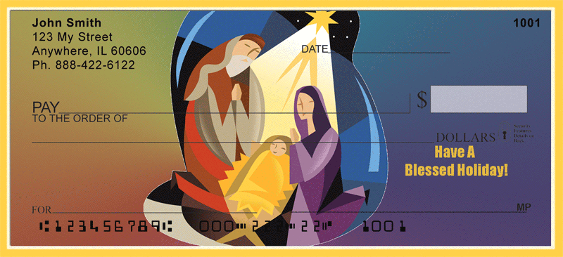 Nativity Blessings Personal Checks